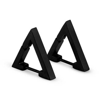 Černé trojúhelníkové náušnice KS-159 Troli