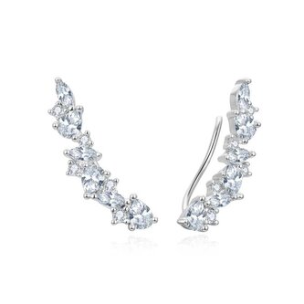 Okouzlující podélné náušnice s čirými zirkony AGUP3299W Beneto