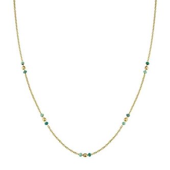 Jemný pozlacený náhrdelník Emerald JNEDG-J719 Rosefield