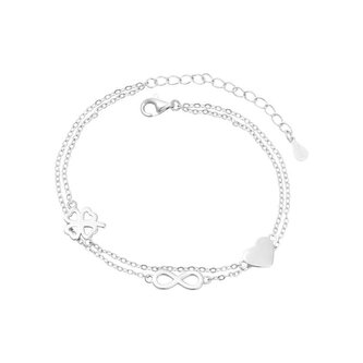 Dvojitý náramek ze stříbra pro štěstí AGB749/21 Beneto