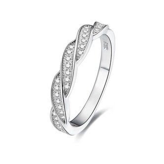 Stříbrný prsten s krystaly AGG184 Beneto / Obvod: 54 mm - 54 mm