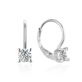 Stříbrné okouzlující náušnice se zirkony AGT-E196LW Agato