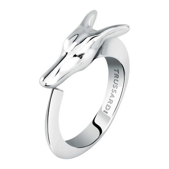 Výrazný otevřený ocelový prsten T-Heritage TJAXB06 Trussardi / Obvod: 58 mm - 58 mm