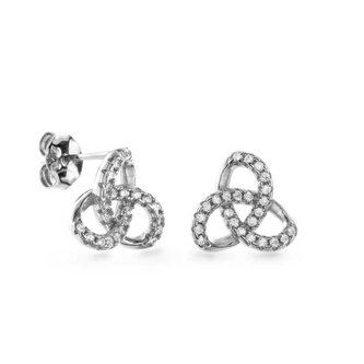 Stylové stříbrné náušnice s kubickými zirkony AJNS0017 Again Jewelry