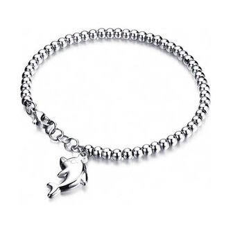 Ocelový náramek Delfín Troli