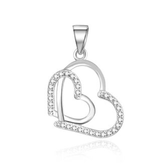 Stříbrný přívěsek se srdíčky AGH745 Agato