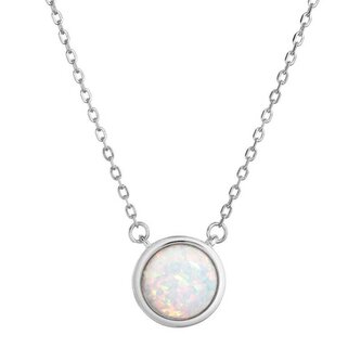 Půvabný náhrdelník se syntetickým opálem 12065.1 white Evolution Group