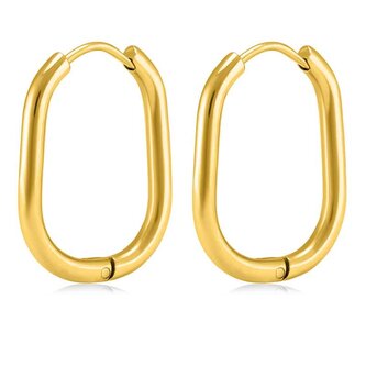 Nadčasové pozlacené oválné náušnice VAAJDE201253-2-G Troli