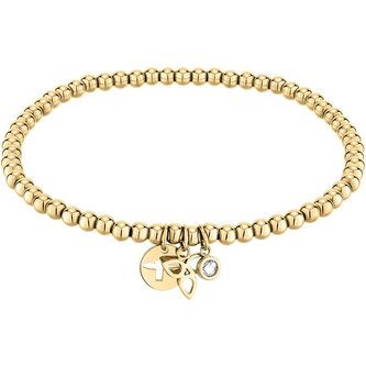 Módní pozlacený korálkový náramek s přívěsky TJ-0011-B-17 Tamaris