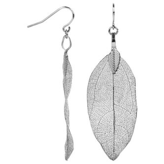 Stříbrné náušnice Vavřínové listy Laurel Troli