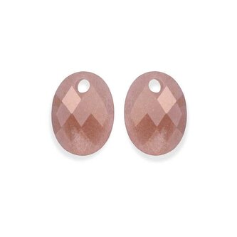 Oválné přívěsky na náušnice ze slunečního kamene EAGEM58-MO Sparkling