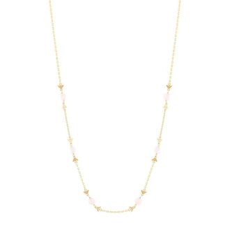 Módní pozlacený náhrdelník s křemenem EGS3200710 Emporio Armani