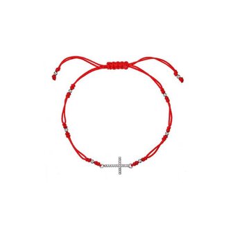 Červený kabala náramek s křížkem 13022.3 red Evolution Group
