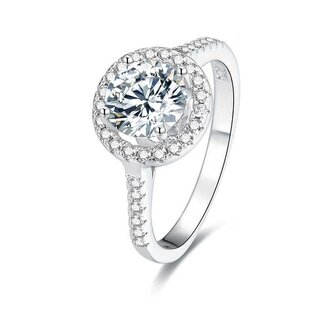 Stříbrný prsten s krystaly AGG193 Beneto / Obvod: 52 mm - 52 mm