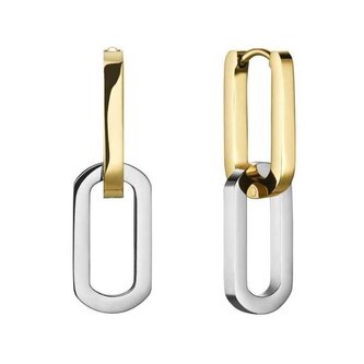 Minimalistické bicolor náušnice z oceli 2v1 JEDLG-J712 Rosefield