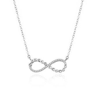 Designový stříbrný náhrdelník Nekonečno AGS1547/47 Agato