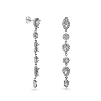 Luxusní dlouhé náušnice s kubickými zirkony AJNS0057 Again Jewelry