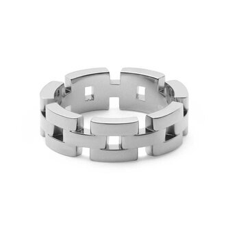 Půvabný ocelový prsten 3-Link DW0040102 Daniel Wellington / Obvod: 56 mm - 56 mm