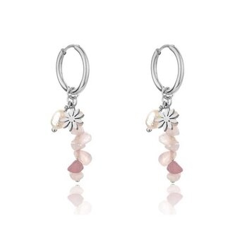 Půvabné ocelové kruhové náušnice 2v1 Norah EWE23054S Emily Westwood