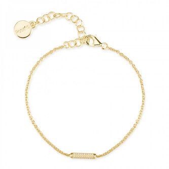 Pozlacený minimalistický náramek se zirkony Bianca RZBI65 Rosato