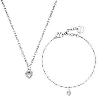 Romantická souprava šperků s krystaly Srdce Chakra BHKLE01 (náhrdelník, náramek) Brosway