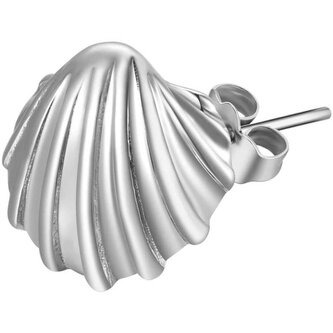 Stříbrná single náušnice Mušle Storie RZO032R Rosato