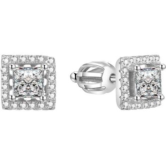 Stříbrné čtvercové náušnice AGUP1553S Beneto