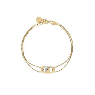 Pánský pozlacený náramek s krystaly EGS3175710 Emporio Armani