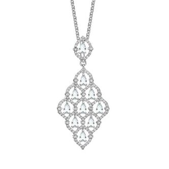 Blyštivý dámský náhrdelník s čirými krystaly Virtuosa 32313.R Crystalp