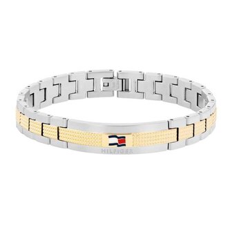 Nadčasový bicolor náramek z oceli Nelson H-Link 2790642 Tommy Hilfiger