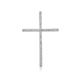 Stříbrný přívěsek se zirkony Křížek AGH590 Beneto