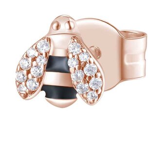 Bronzová single náušnice se zirkony Včelička Storie RZO050 Rosato