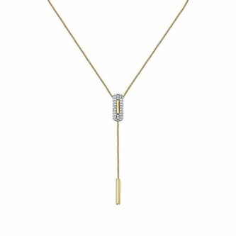 Moderní pozlacený náhrdelník z oceli Concept TJAYY01 Trussardi