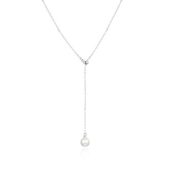 Stříbrný flexibilní náhrdelník s pravou perlou AGT-N003W-P Agato