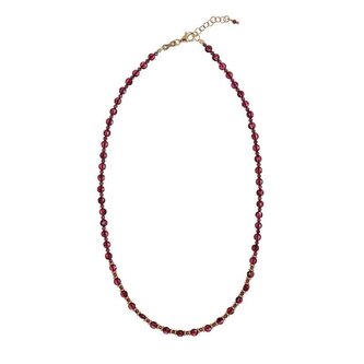 Korálkový náhrdelník z pozlaceného stříbra a granátu AL4263-Oro-Granato Alisia