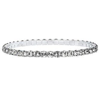 Elastický tenisový náramek s čirými krystaly Aura 22270.CRY.E Crystalp