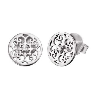 Stříbrné náušnice s ornamentem a zirkony ERE-ORNA-ZI-ST Engelsrufer