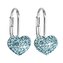 Srdíčkové náušnice s krystaly 31125.3 aquamarine Evolution Group