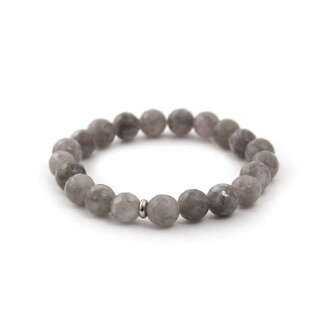 Korálkový náramek z šedého jadeitu MINK102/17 Agato