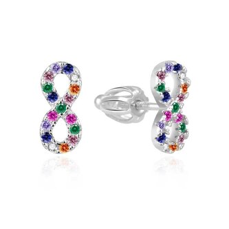 Třpytivé stříbrné náušnice Nekonečno AGT-E171SC Agato