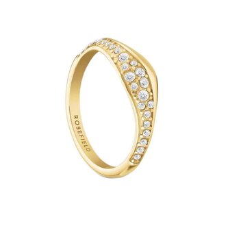 Třpytivý pozlacený prsten s krystaly Pavé JRPW Rosefield / Obvod: 50 mm - 50 mm