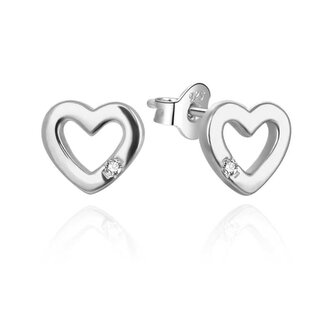 Něžné stříbrné náušnice Srdíčka AGUP3461 Agato