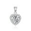 Blyštivý stříbrný přívěsek se zirkony Srdce AGH744 Agato