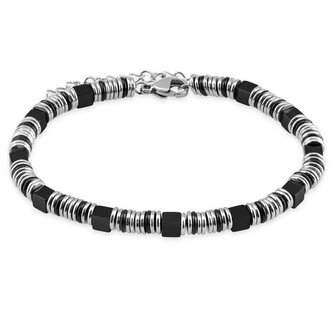 Korálkový náramek z oceli VESB1116SB Troli