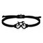 Černý šňůrkový náramek Jízdní kolo Troli