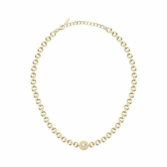 Módní pozlacený náhrdelník T-Logo TJAXC105 Trussardi