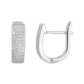 Stříbrné náušnice s krystaly AGU1165 Beneto