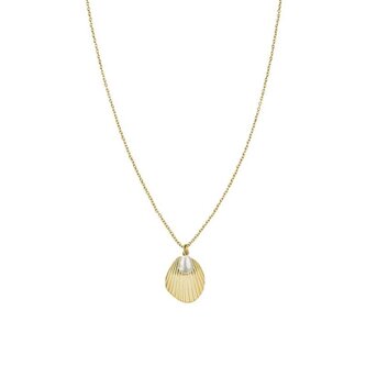 Pozlacený ocelový náhrdelník s mušlí Amber JSPNG-J159 Rosefield