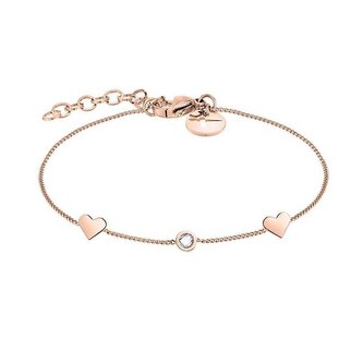 Něžný bronzový náramek se srdíčky TJ-0042-B-21 Tamaris