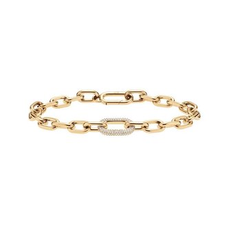 Luxusní pozlacený náramek s krystaly Crystal Link DW00400572 Daniel Wellington / Délka: 18,5 cm